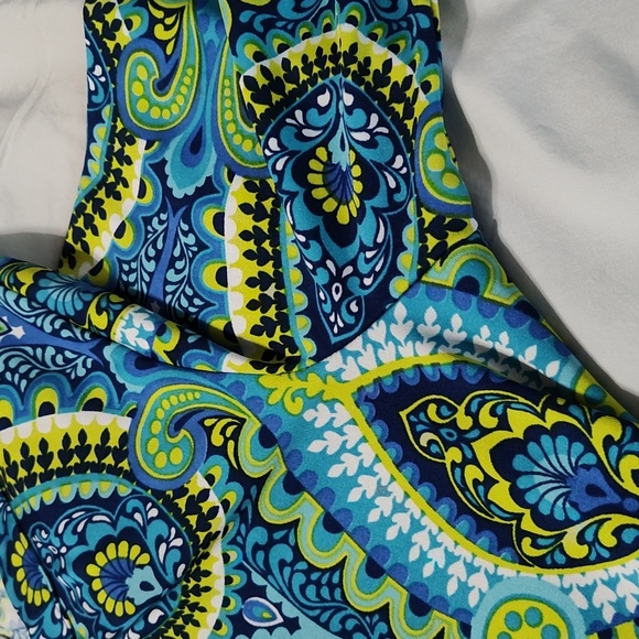 Buckhead Betties Dress Size XL A Line Midi Long Sleeve Peacock Print Spring - Picture 9 of 13